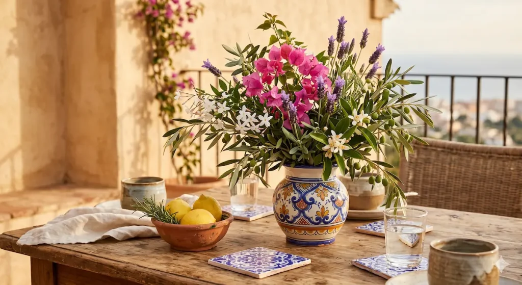 Curating Florals for the Modern Mediterranean Home